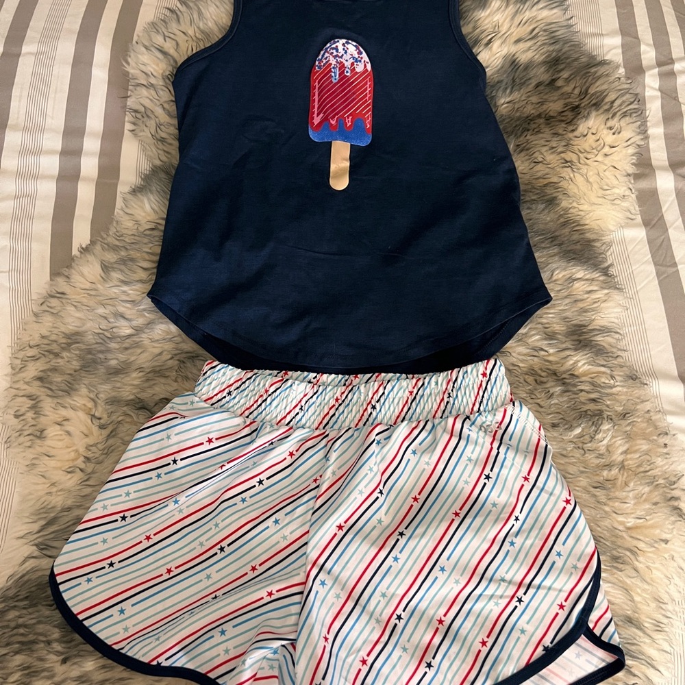 Girls Red White & Blue Outfit
